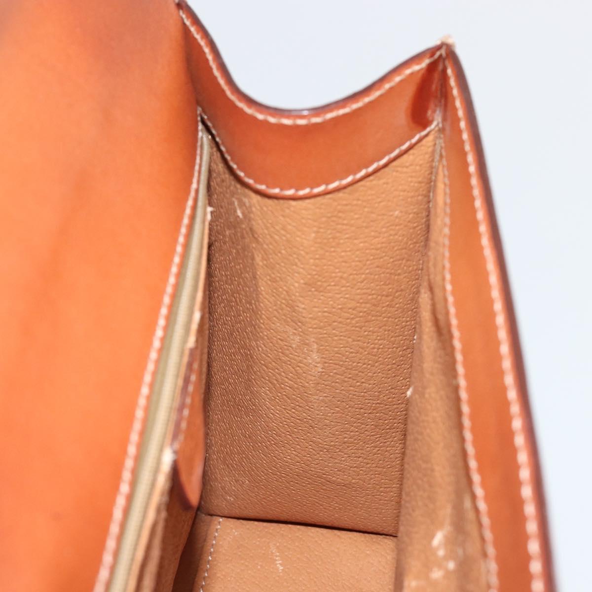 CELINE Macadam Canvas Hand Bag PVC Beige Gold Auth 184585