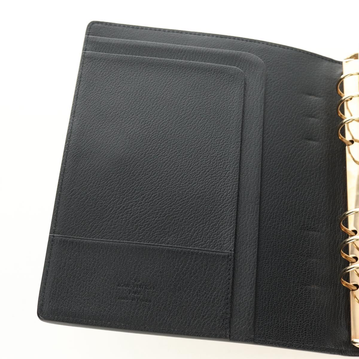 LOUIS VUITTON Nomad Agenda GM Day Planner Cover Black R20477 LV Auth 184586V