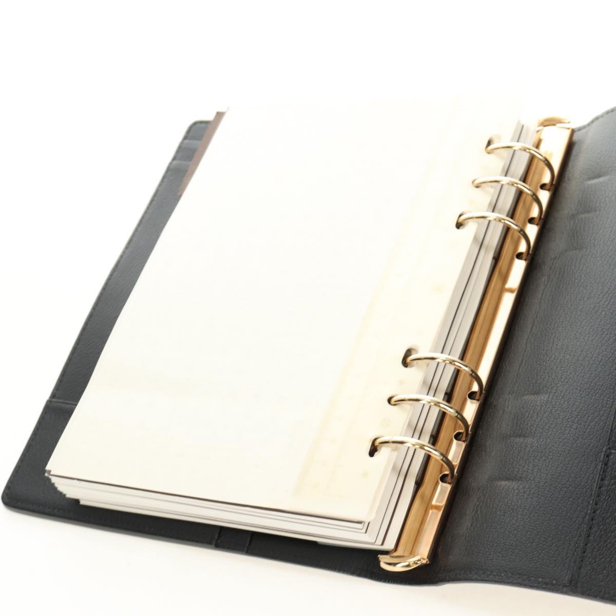 LOUIS VUITTON Nomad Agenda GM Day Planner Cover Black R20477 LV Auth 184586V
