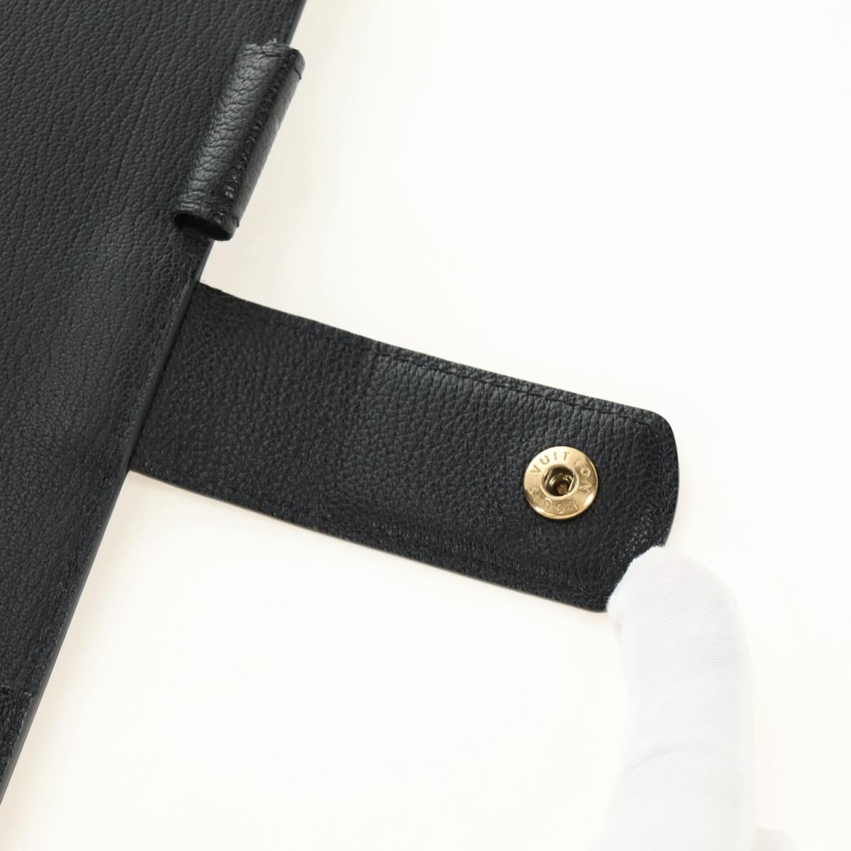 LOUIS VUITTON Nomad Agenda GM Day Planner Cover Black R20477 LV Auth 184586V