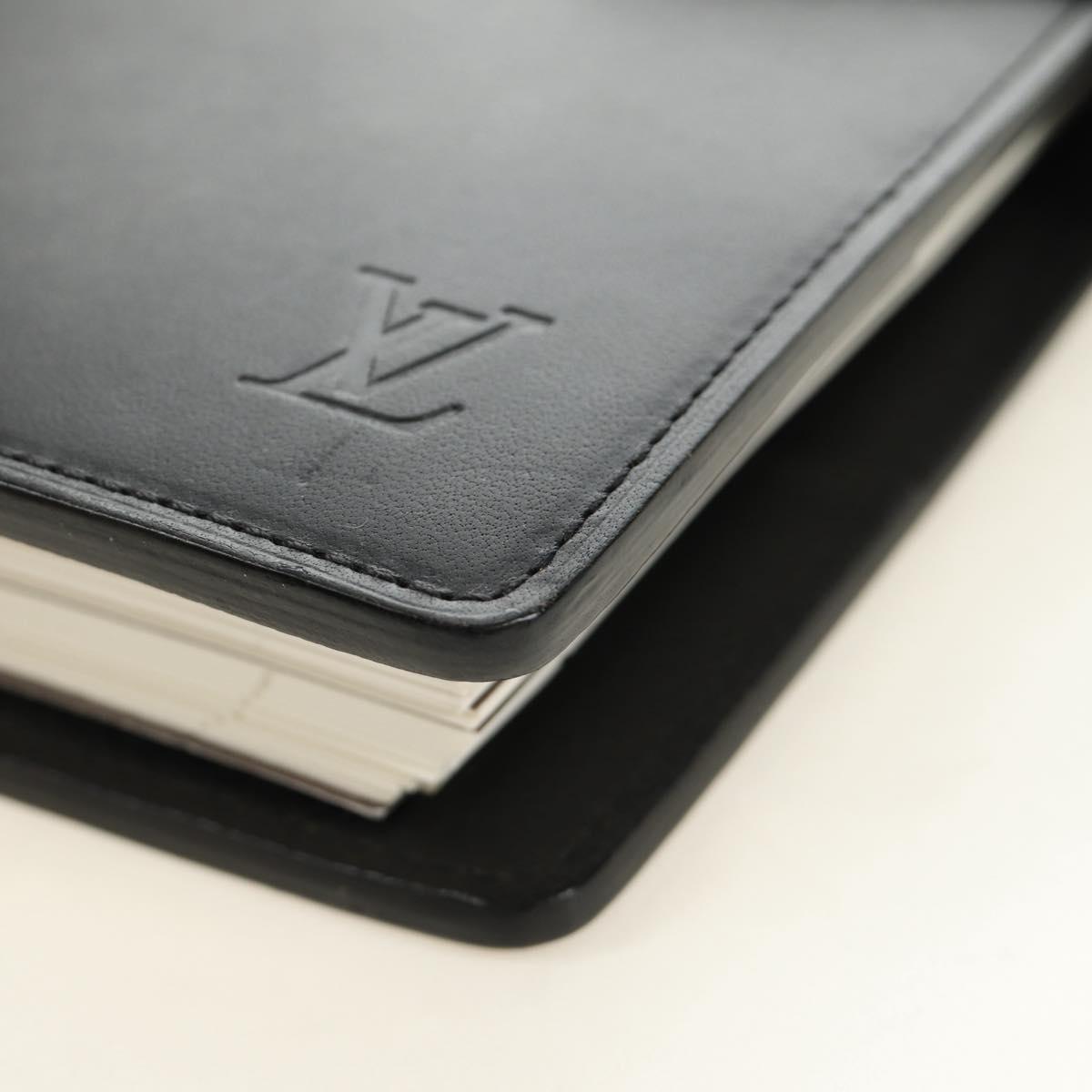 LOUIS VUITTON Nomad Agenda GM Day Planner Cover Black R20477 LV Auth 184586V