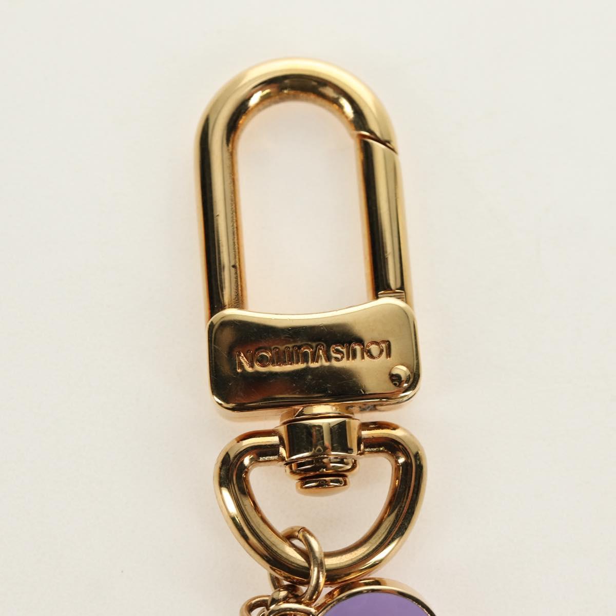 LOUIS VUITTON Porte Cles Pastille Key Holder metal Gold M65381 LV Auth 184599V