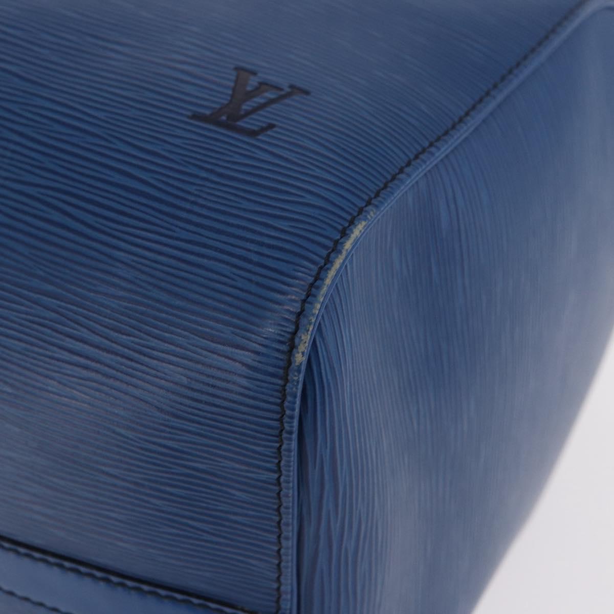 LOUIS VUITTON Epi Keepall 45 Boston Bag Blue M42975 LV Auth 184611