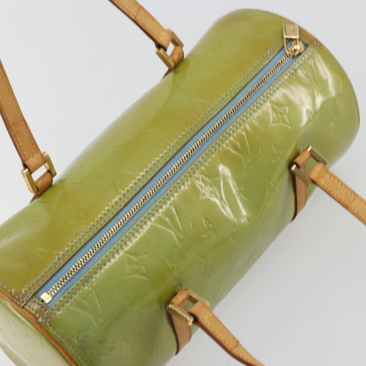 LOUIS VUITTON Monogram Vernis Bedford Hand Bag Baby Blue M91007 LV Auth 184613