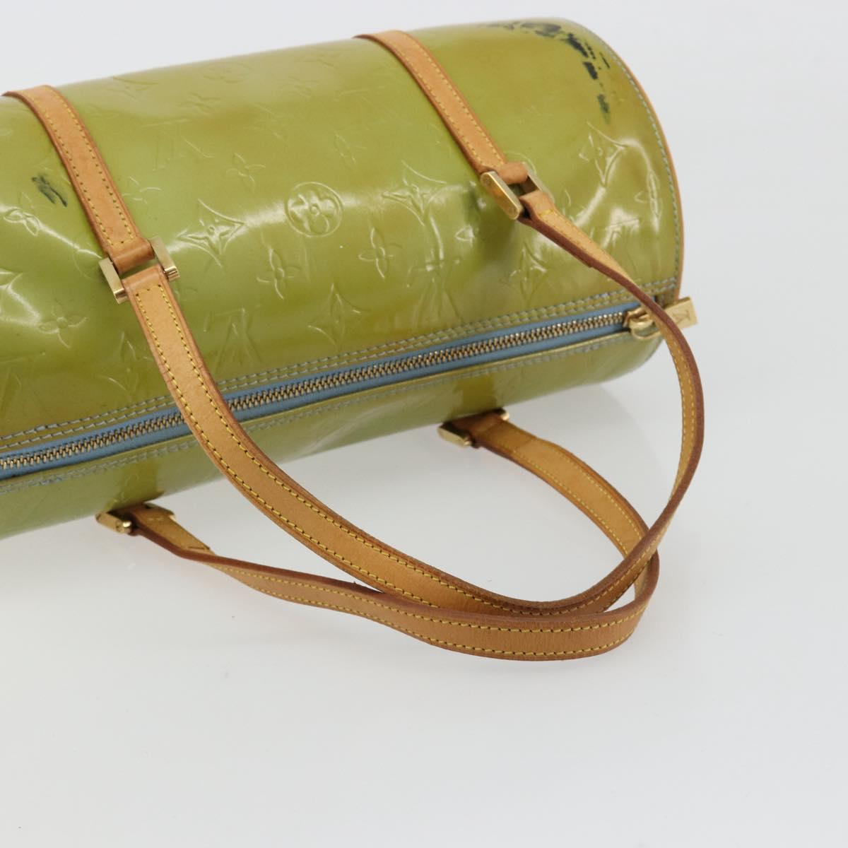 LOUIS VUITTON Monogram Vernis Bedford Hand Bag Baby Blue M91007 LV Auth 184613
