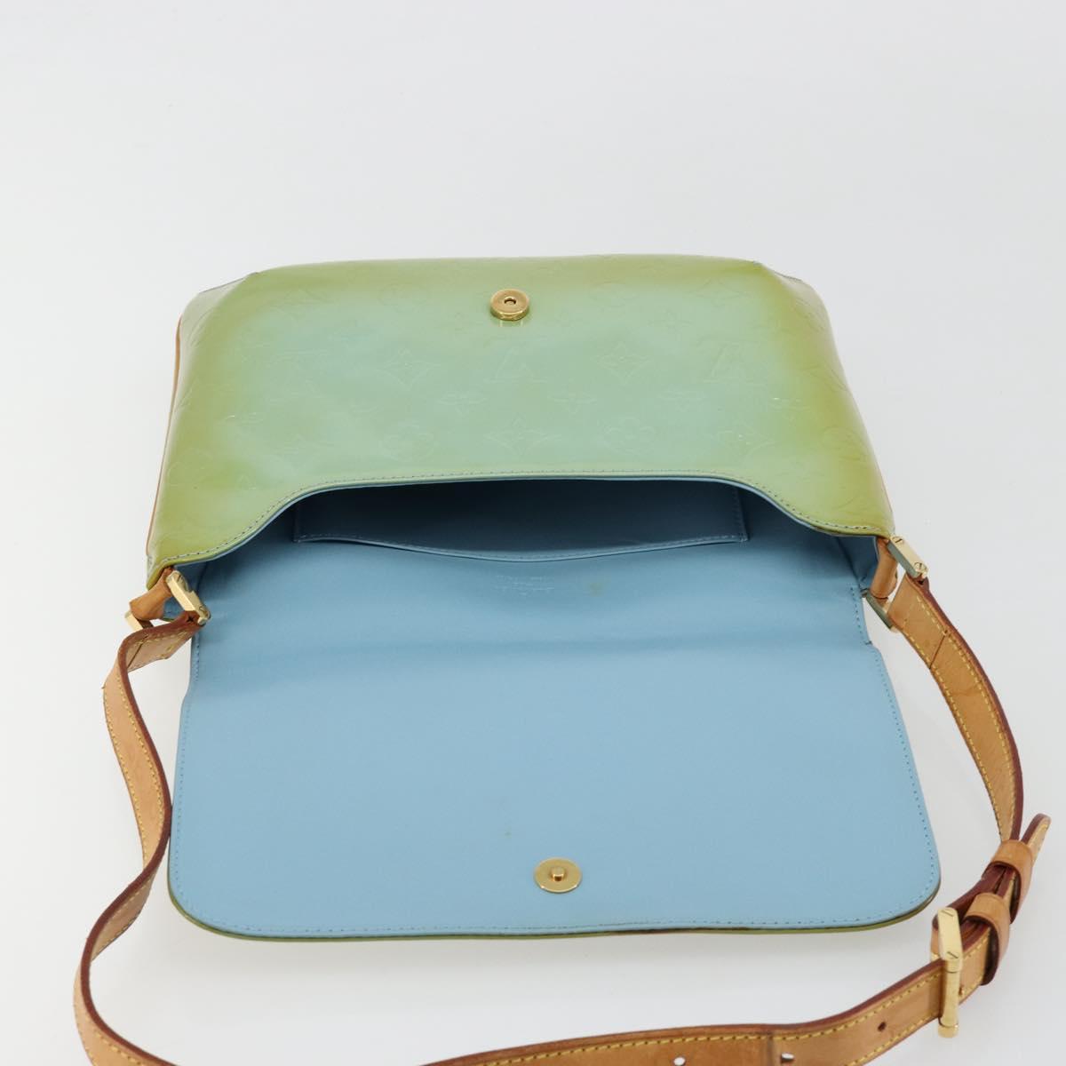 LOUIS VUITTON Monogram Vernis Thompson Street Bag Baby Blue M91009 Auth 184614