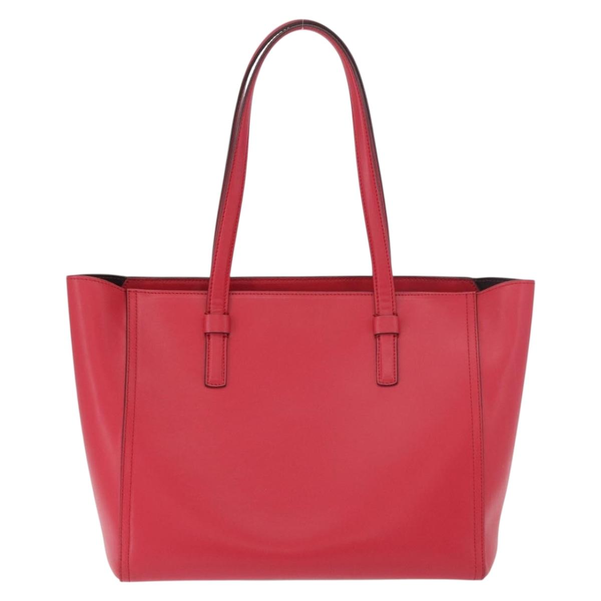 Salvatore Ferragamo Gancini Tote Bag Leather Pink Gold Auth 184616V