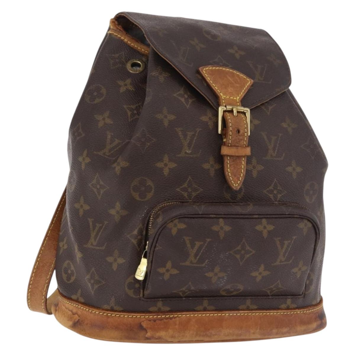 LOUIS VUITTON Monogram Montsouris MM Backpack M51136 LV Auth 184620