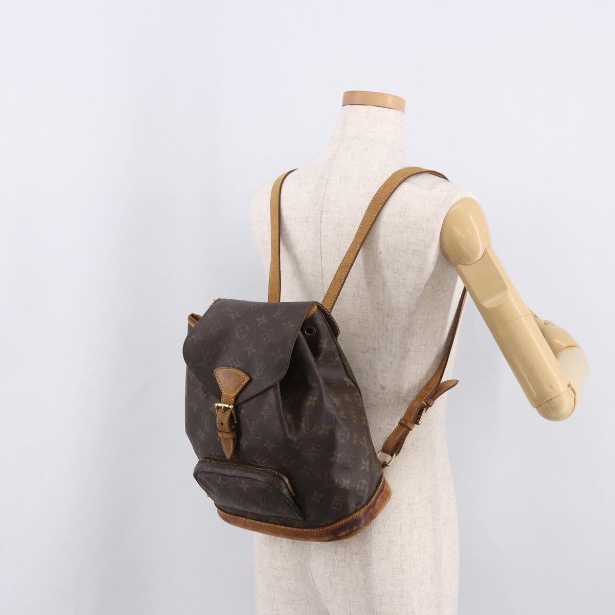LOUIS VUITTON Monogram Montsouris MM Backpack M51136 LV Auth 184620