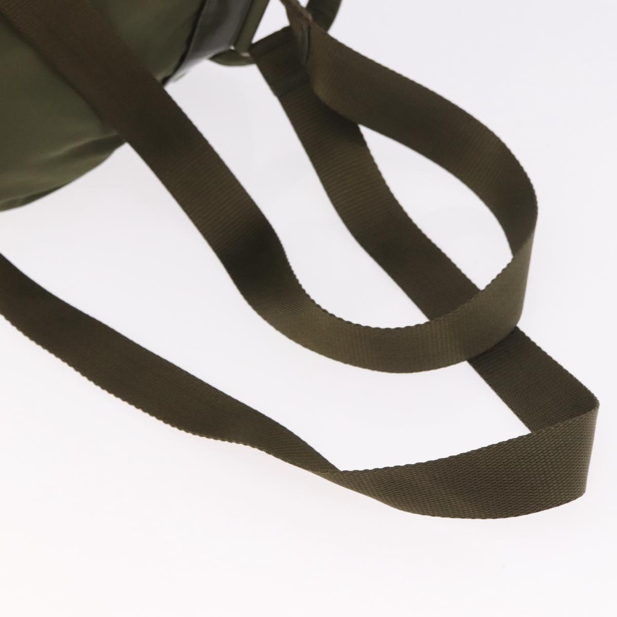 PRADA Backpack Nylon Khaki Silver Auth 184622A