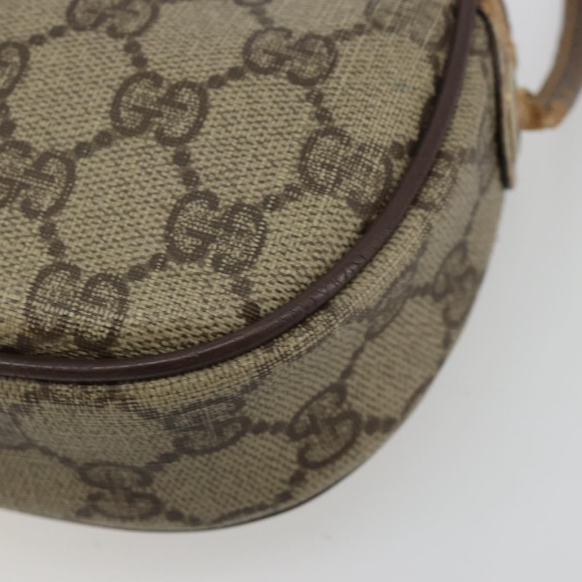 GUCCI GG Supreme Web Sherry Line Bag PVC Beige Red 007 58 6112 9411 Auth 184630