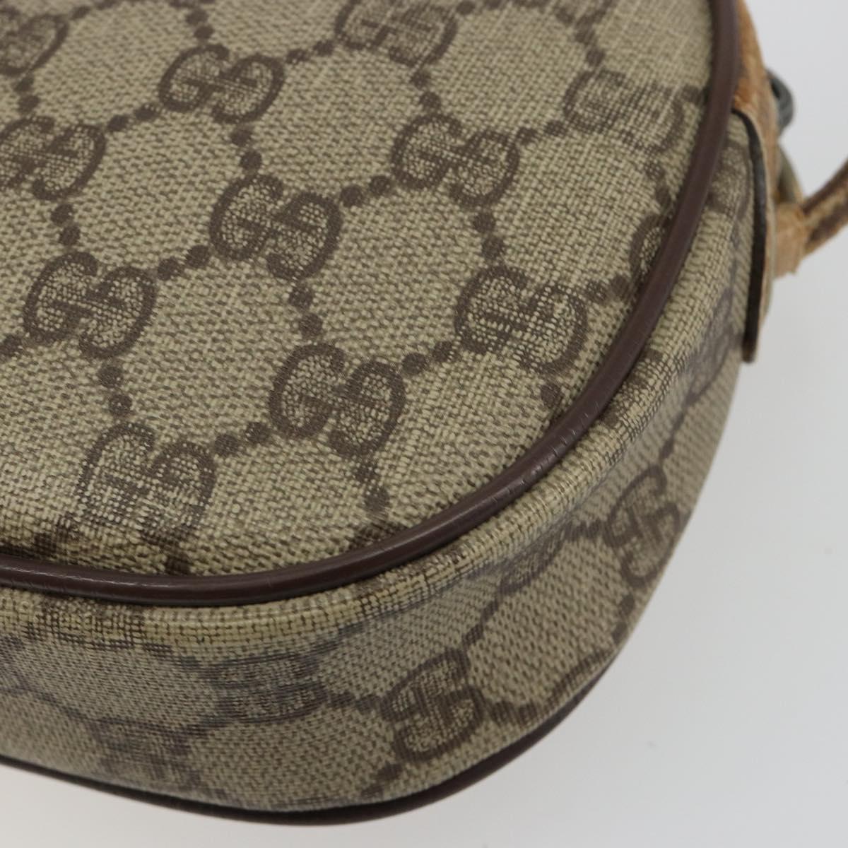 GUCCI GG Supreme Web Sherry Line Bag PVC Beige Red 007 58 6112 9411 Auth 184630