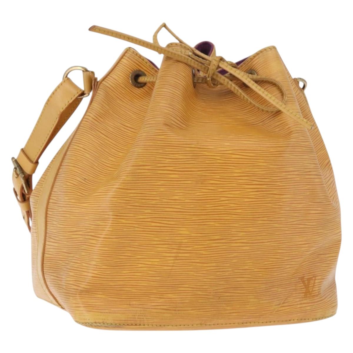 LOUIS VUITTON Epi Petit Noe Shoulder Bag Yellow M44109 LV Auth 184632