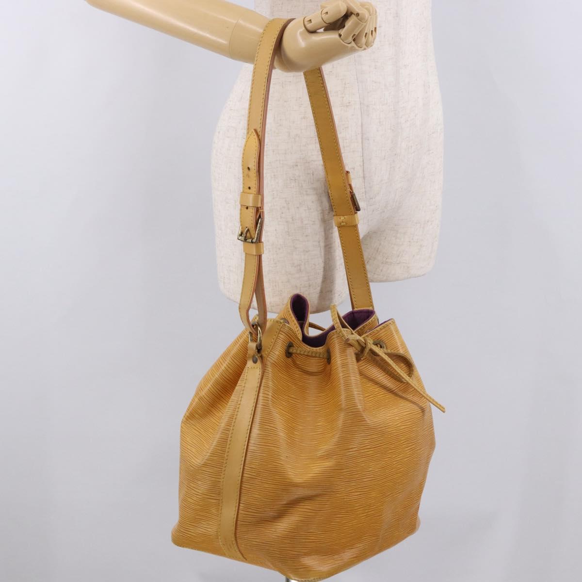 LOUIS VUITTON Epi Petit Noe Shoulder Bag Yellow M44109 LV Auth 184632