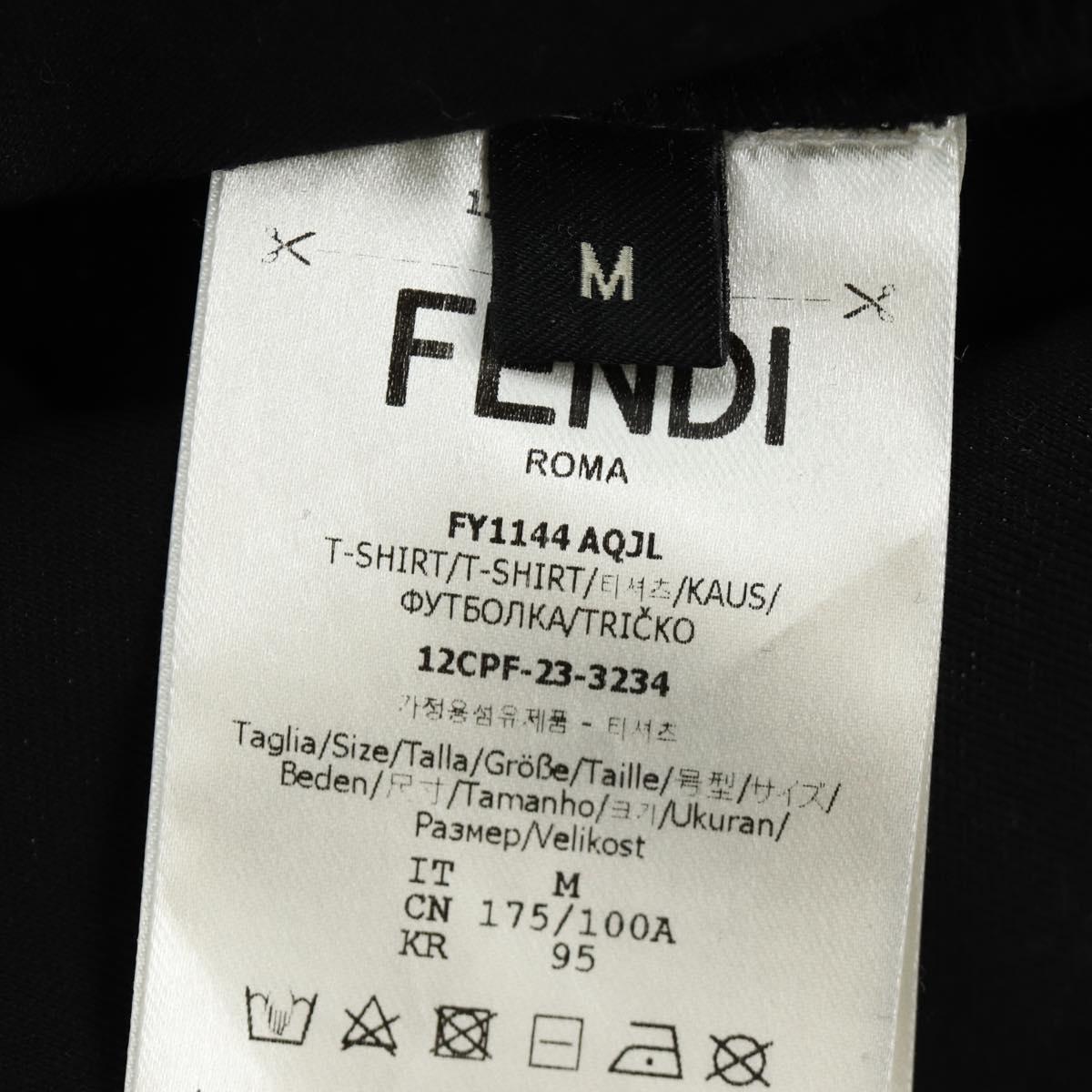 FENDI x FRGMT x POKÉMON Dragonite T Shirt Cotton M Black Auth 184640SM