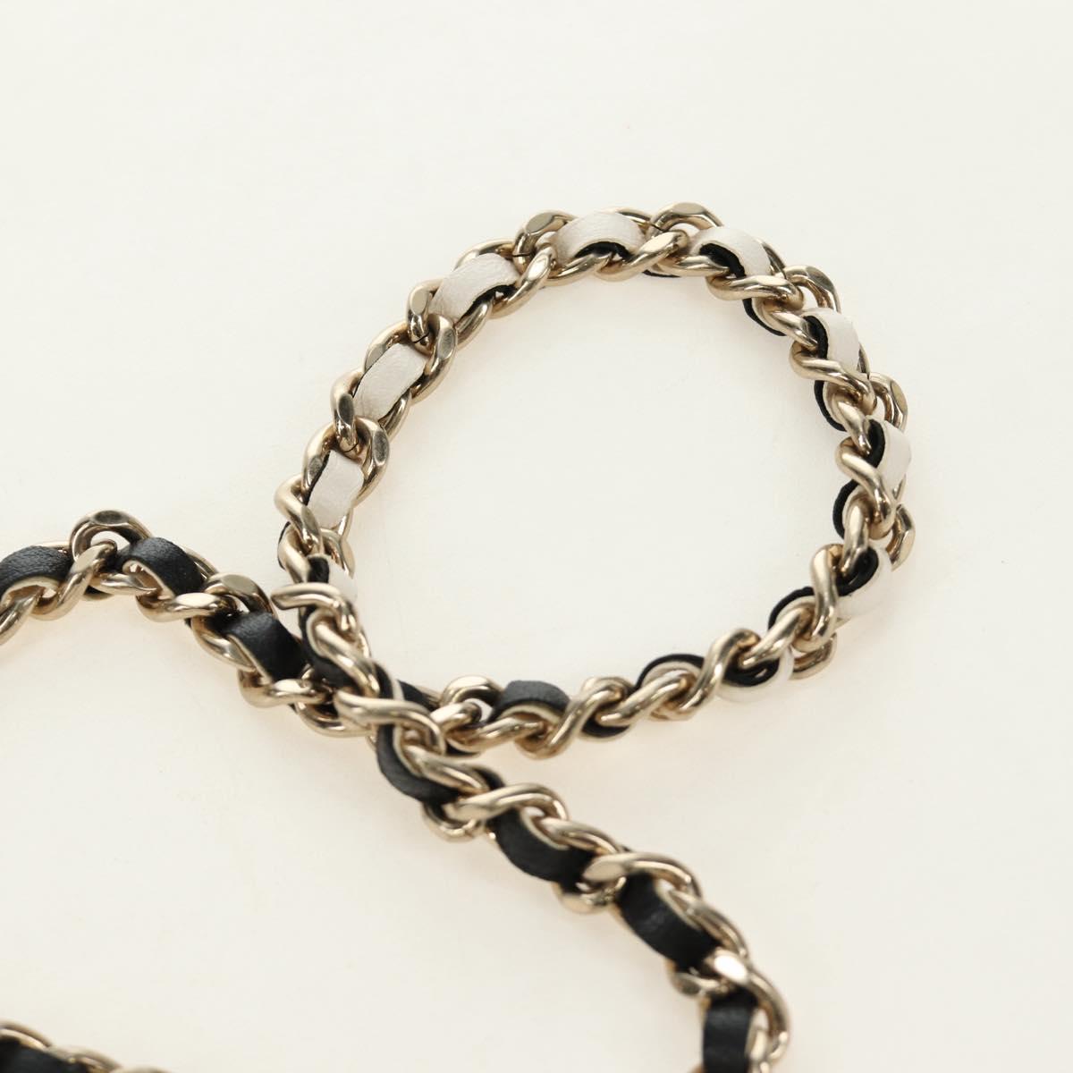 CHANEL Matelasse Chain Shoulder Pouch Lamb Skin Black Gold CC Auth 184641SAM