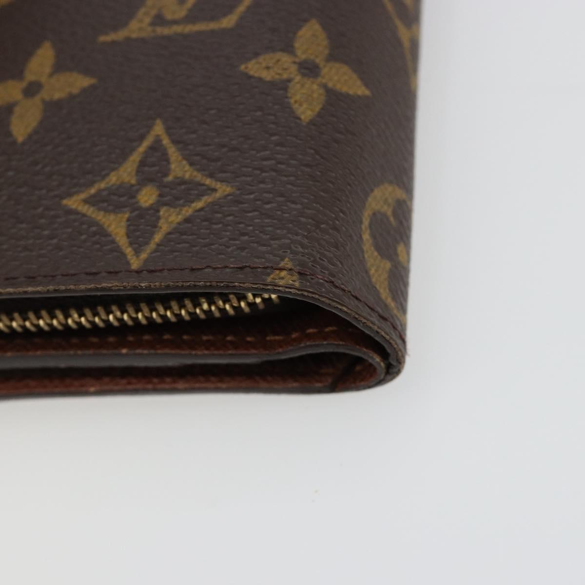 LOUIS VUITTON Monogram Compact Zip Wallet M61667 LV Auth 184642A