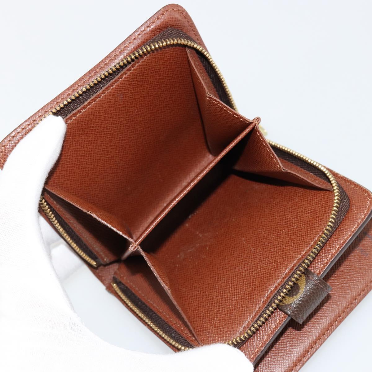 LOUIS VUITTON Monogram Compact Zip Wallet M61667 LV Auth 184642A
