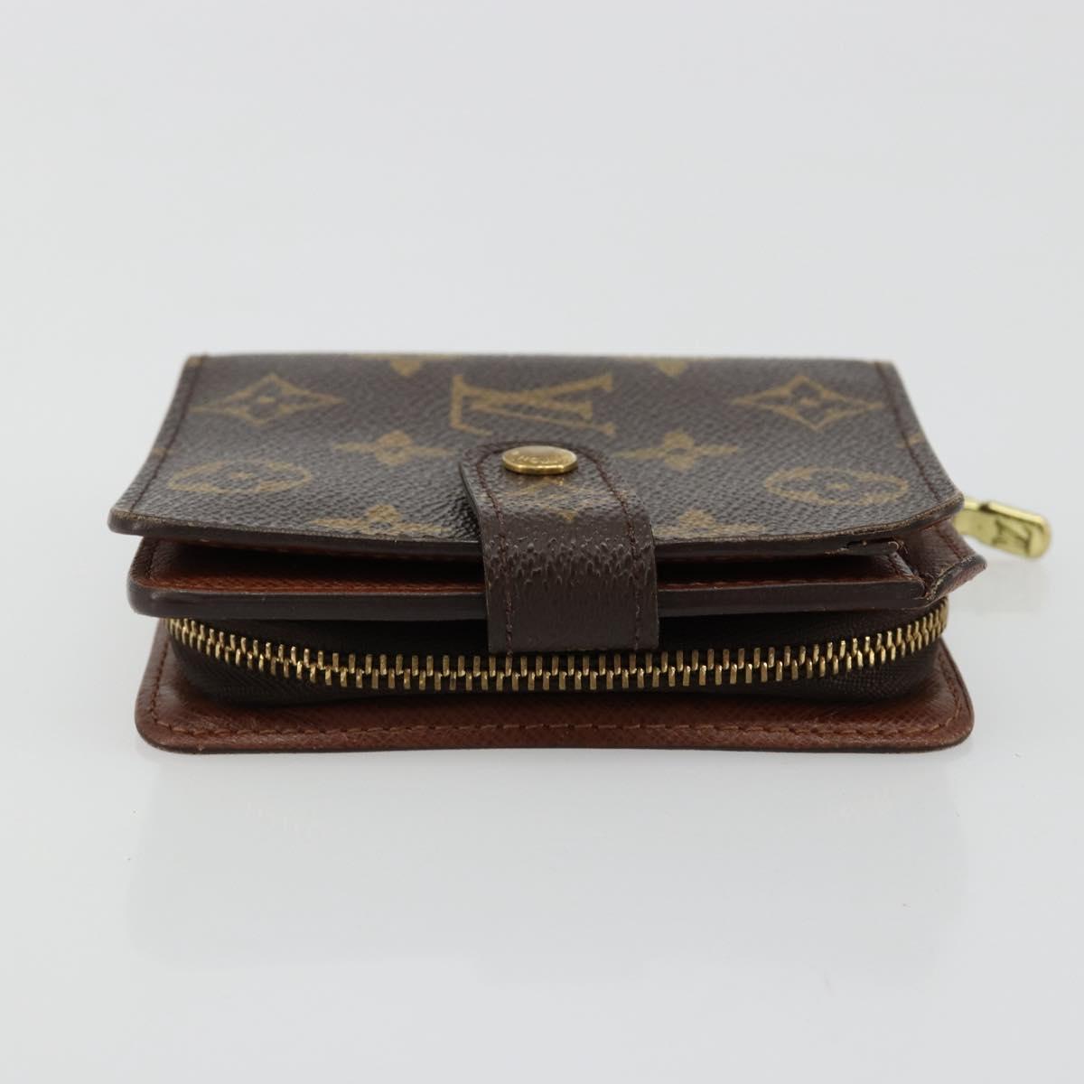 LOUIS VUITTON Monogram Compact Zip Wallet M61667 LV Auth 184642A