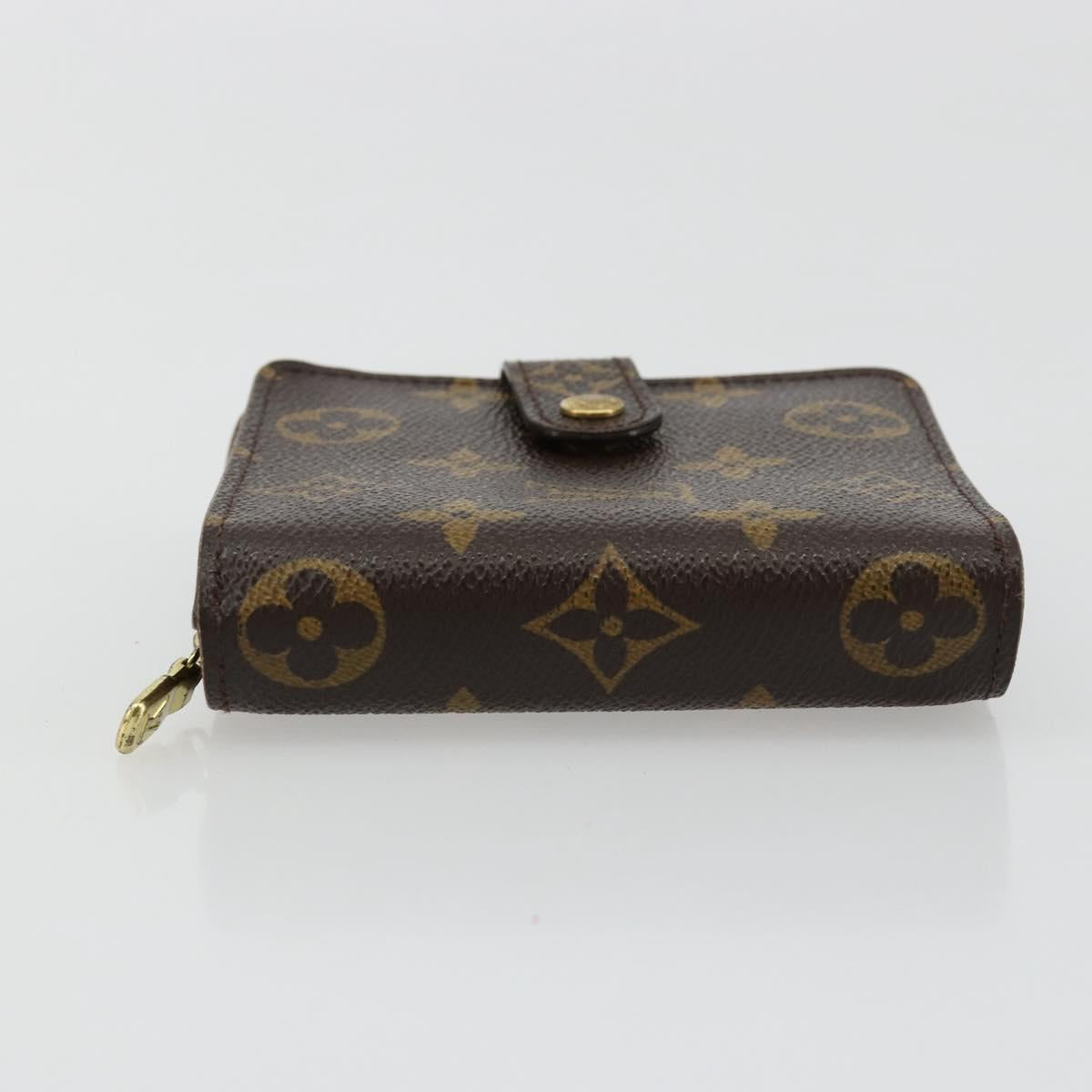 LOUIS VUITTON Monogram Compact Zip Wallet M61667 LV Auth 184642A