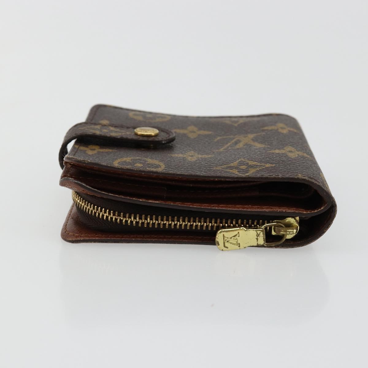 LOUIS VUITTON Monogram Compact Zip Wallet M61667 LV Auth 184642A