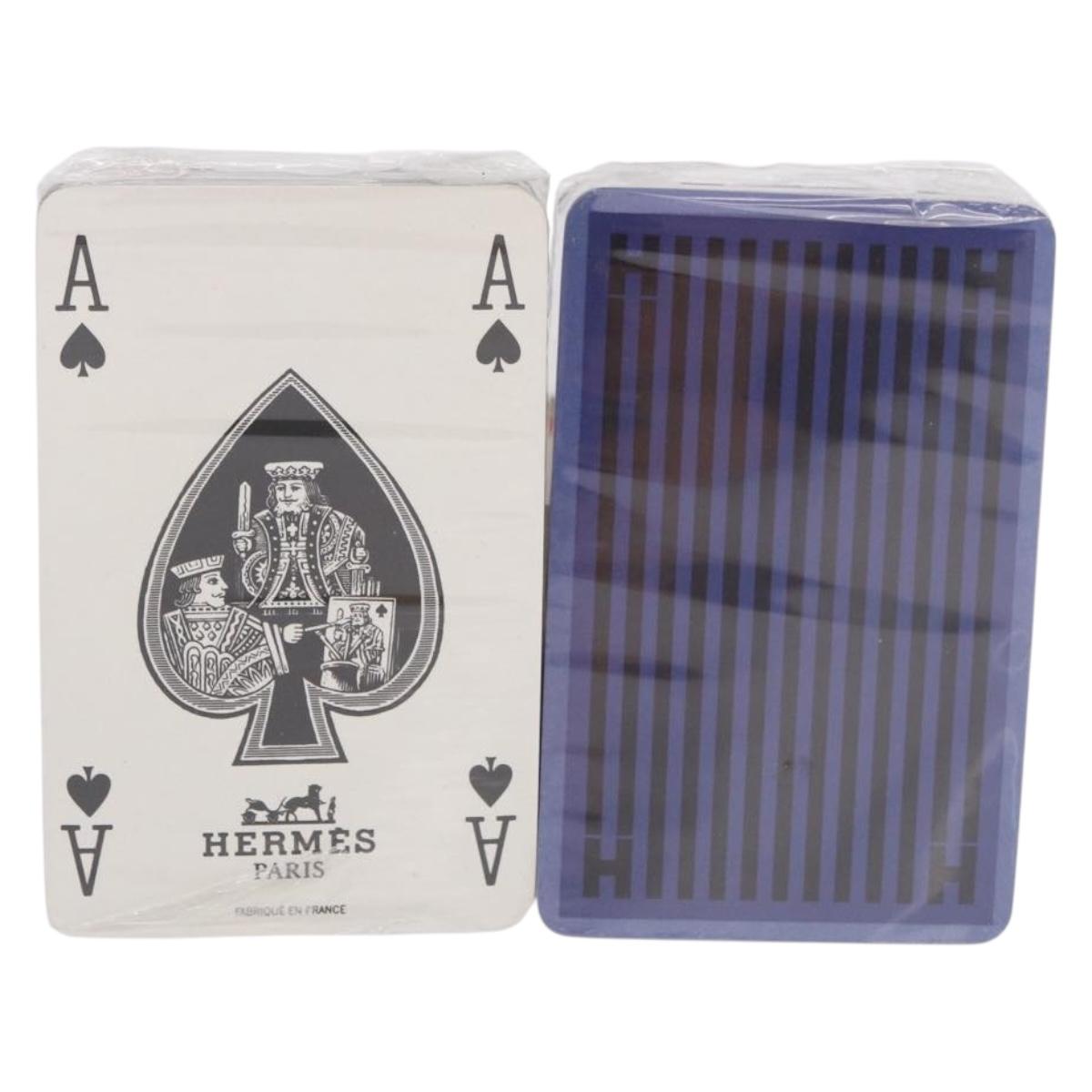 HERMES Playing Cards Red Blue Auth 184643V
