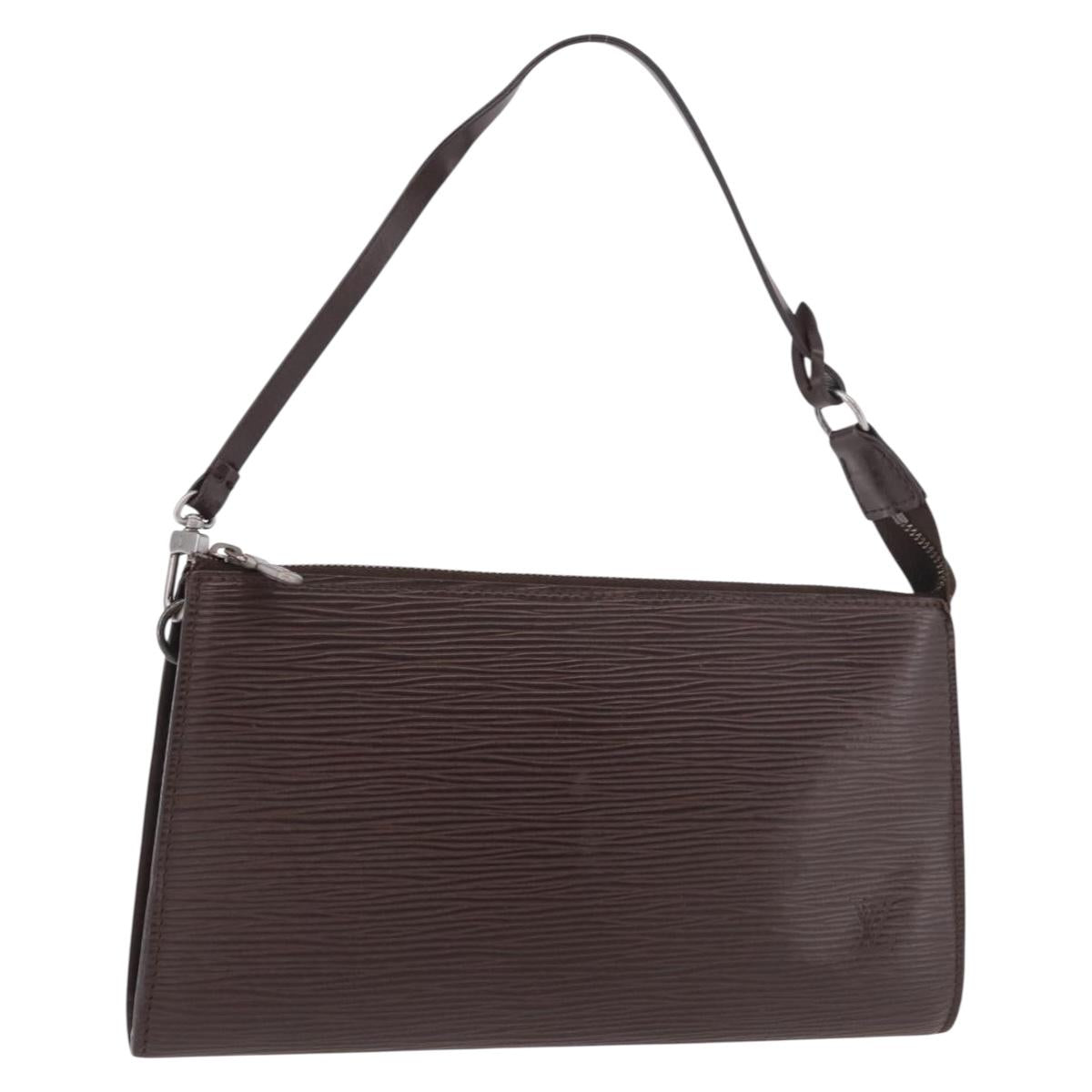 LOUIS VUITTON Epi Pochette Accessoires Pouch Mocha M5294D LV Auth 184652A