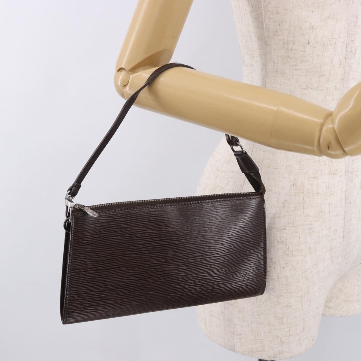 LOUIS VUITTON Epi Pochette Accessoires Pouch Mocha M5294D LV Auth 184652A