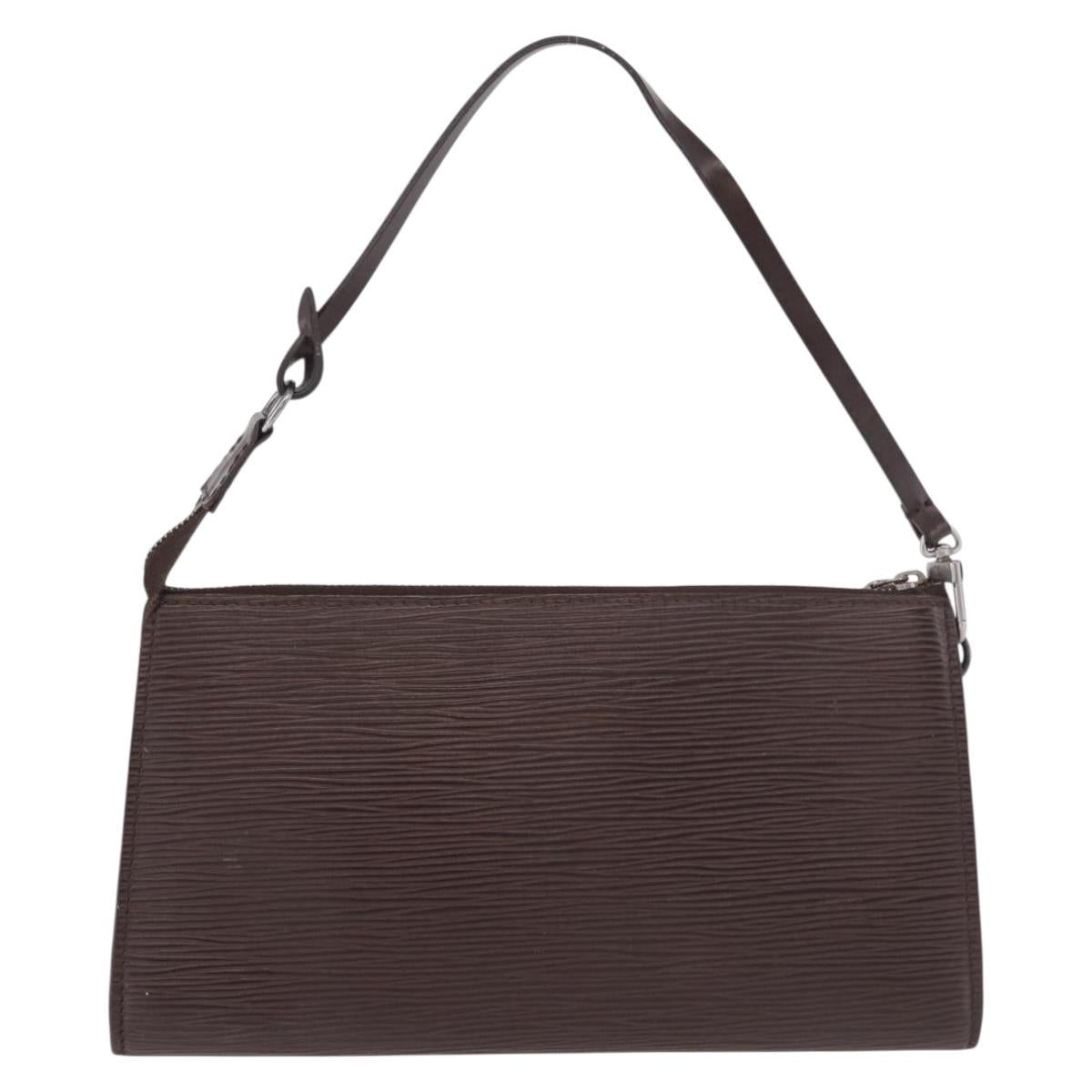 LOUIS VUITTON Epi Pochette Accessoires Pouch Mocha M5294D LV Auth 184652A