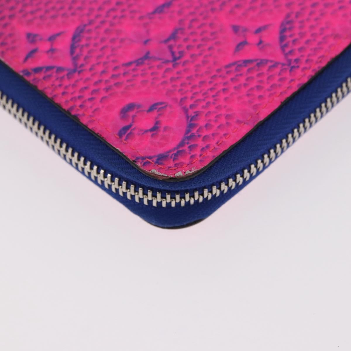 LOUIS VUITTON Taurillon Illusion Zippy Wallet Vertical M81243 LV Auth 184653M