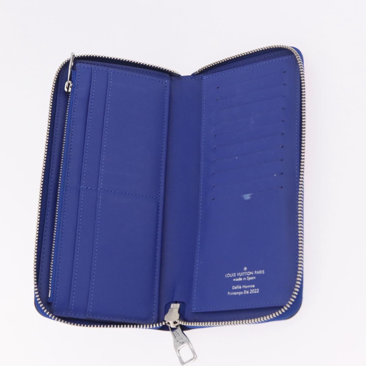 LOUIS VUITTON Taurillon Illusion Zippy Wallet Vertical M81243 LV Auth 184653M
