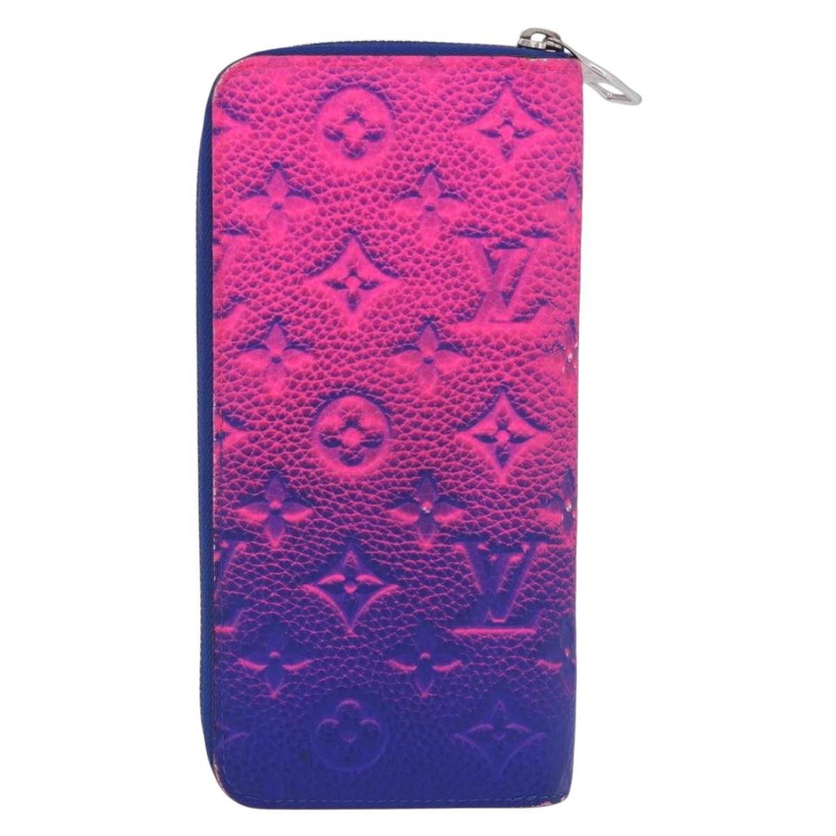 LOUIS VUITTON Taurillon Illusion Zippy Wallet Vertical M81243 LV Auth 184653M