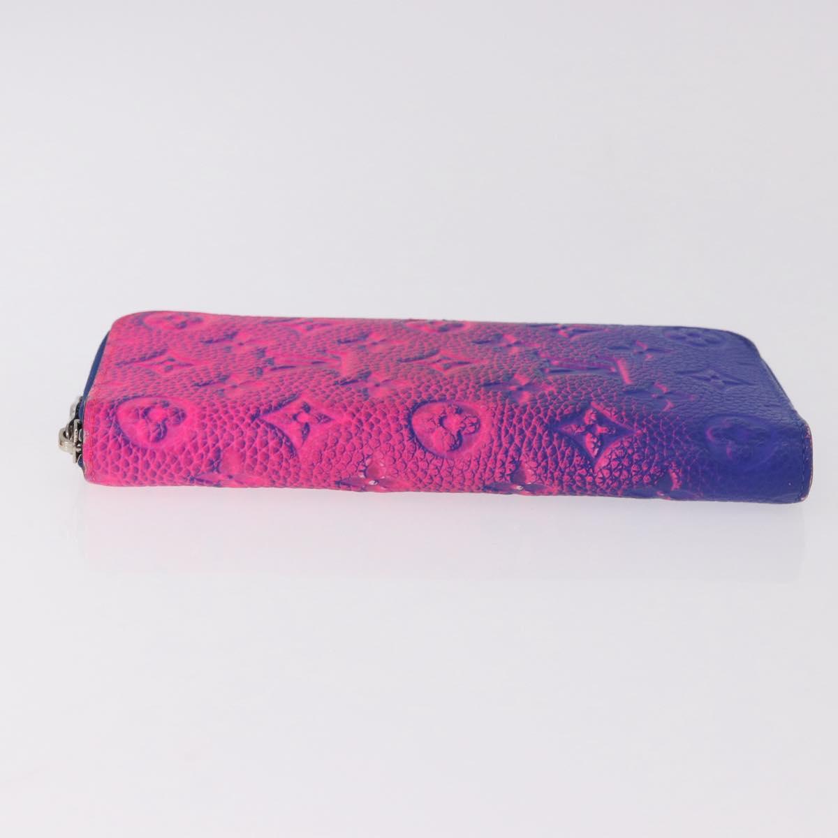 LOUIS VUITTON Taurillon Illusion Zippy Wallet Vertical M81243 LV Auth 184653M