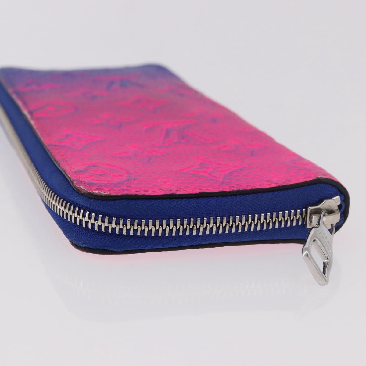 LOUIS VUITTON Taurillon Illusion Zippy Wallet Vertical M81243 LV Auth 184653M