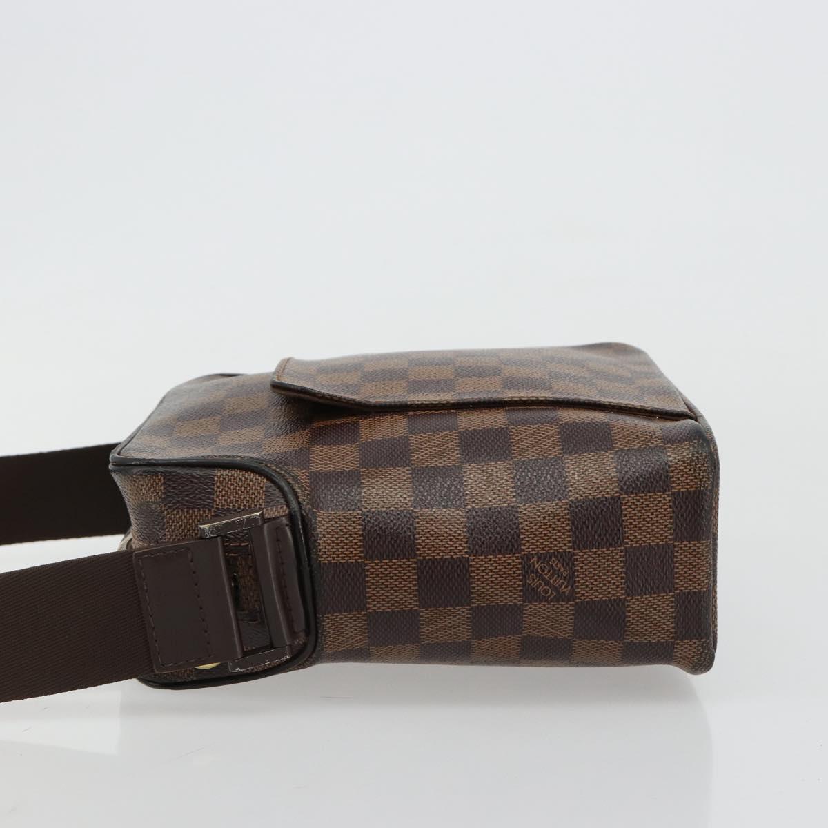 LOUIS VUITTON Damier Ebene Olaf PM Shoulder Bag N41442 LV Auth 184668