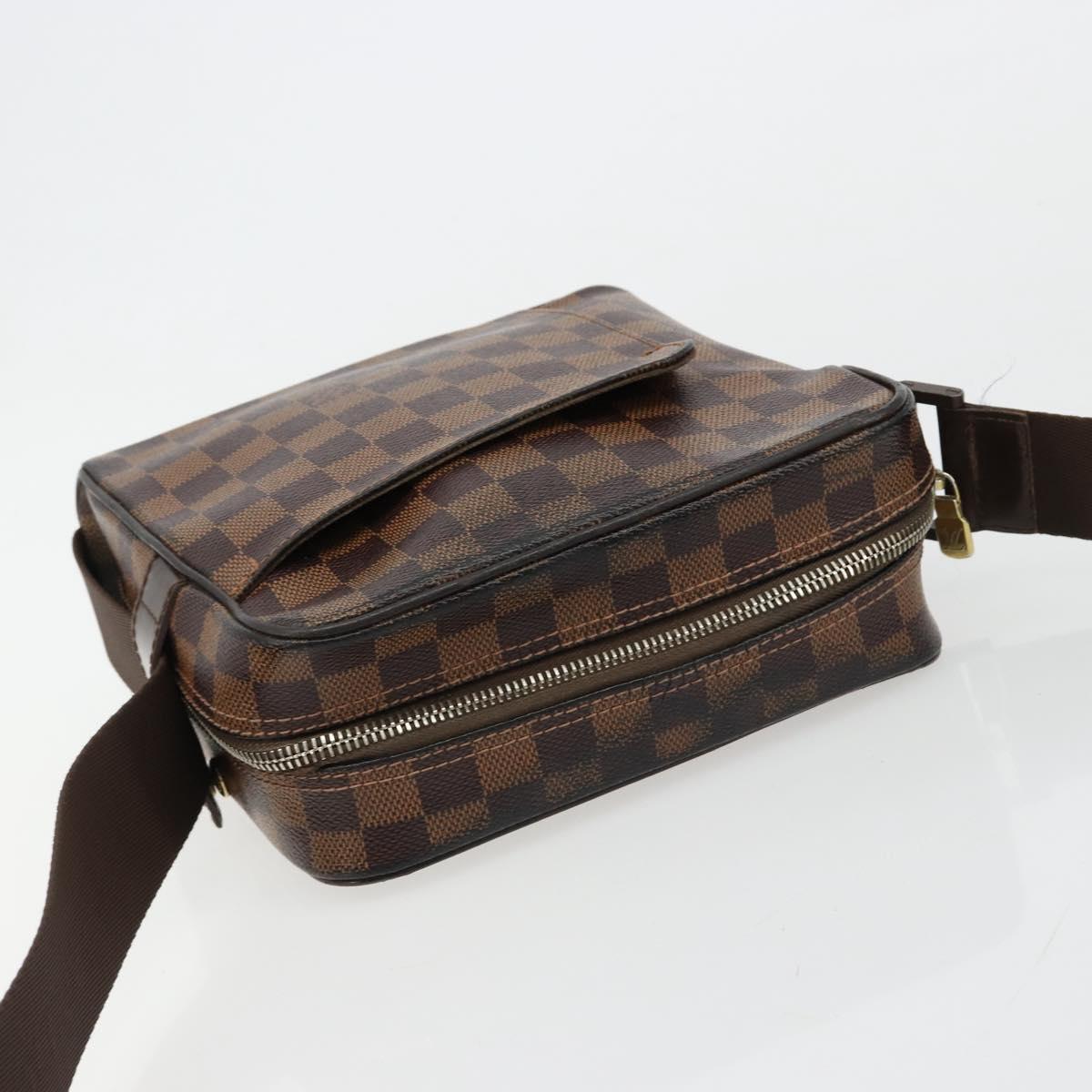 LOUIS VUITTON Damier Ebene Olaf PM Shoulder Bag N41442 LV Auth 184668