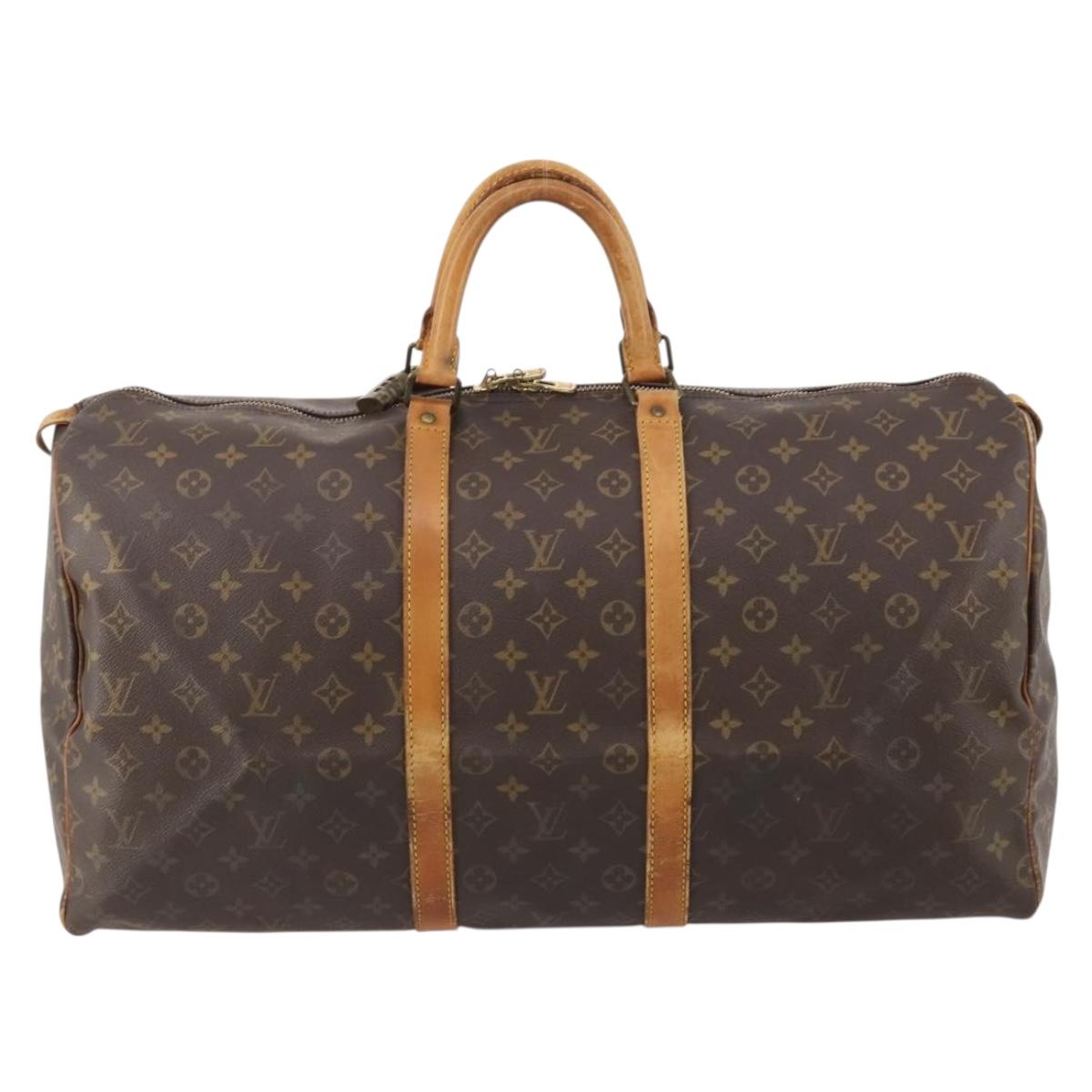 LOUIS VUITTON Monogram Keepall 50 Boston Bag M41426 LV Auth 184669