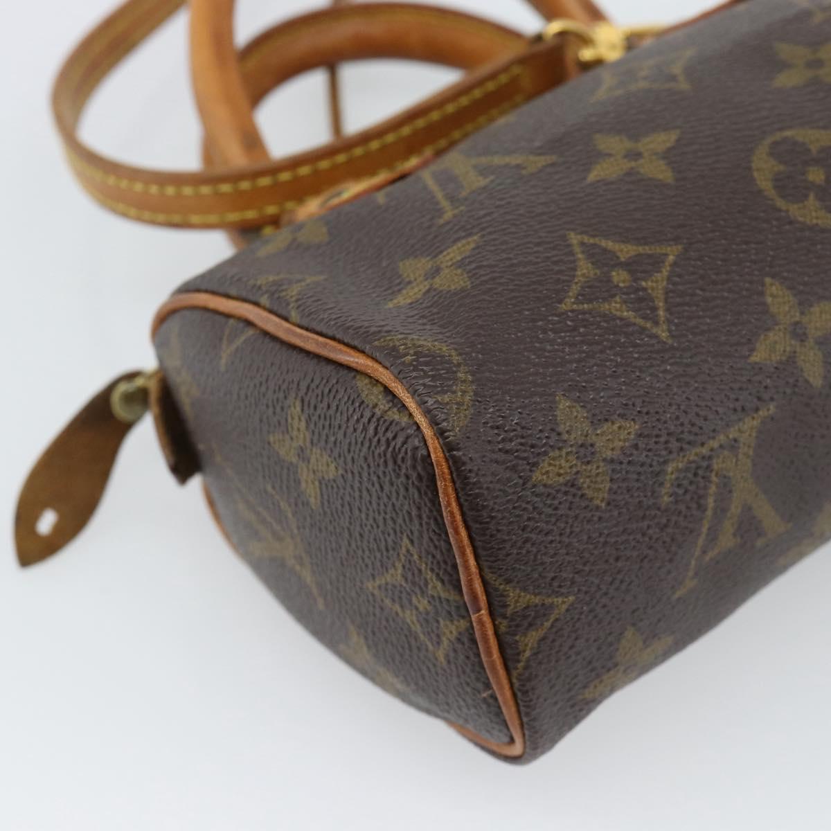 LOUIS VUITTON Monogram Mini Speedy Hand Bag M41534 LV Auth 184671