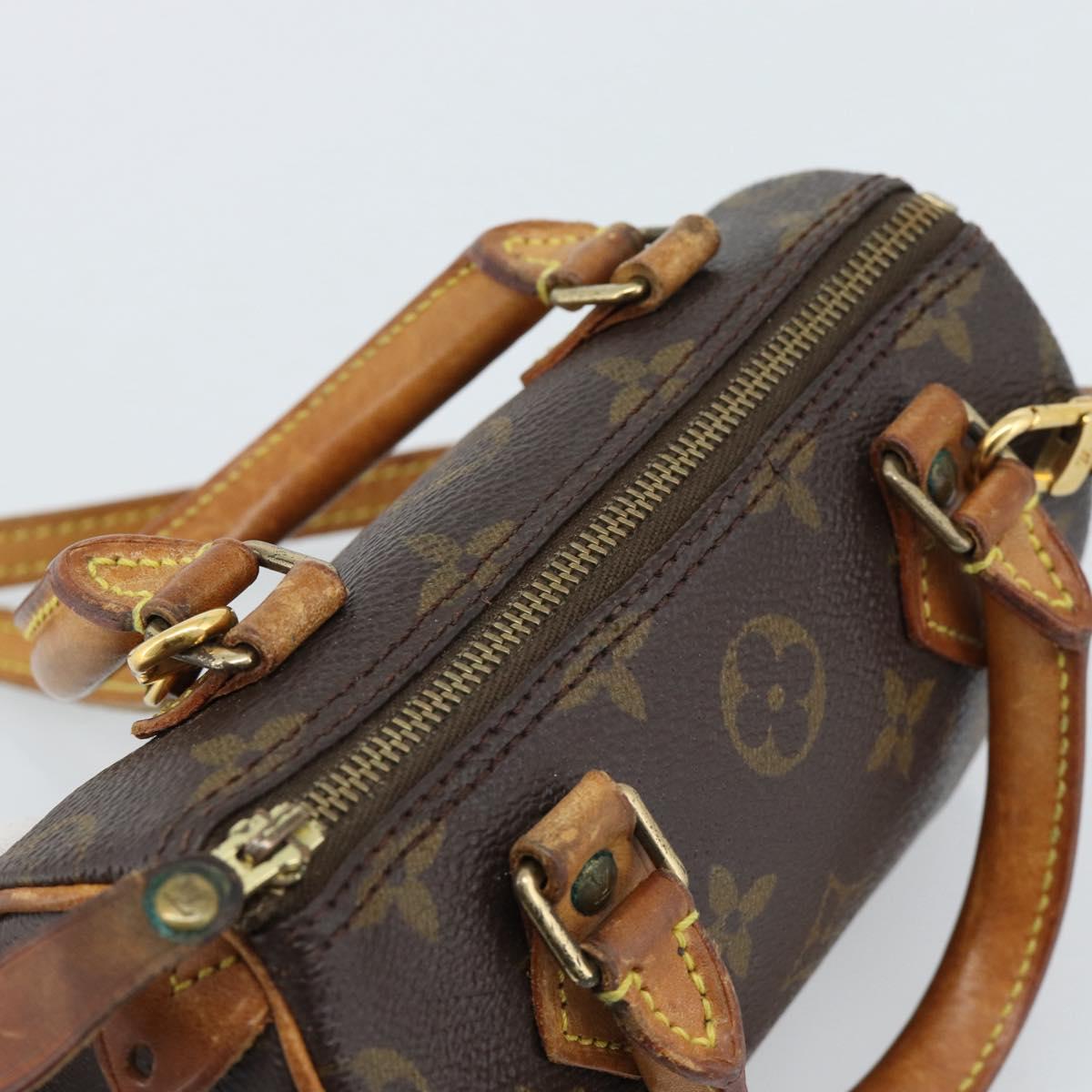 LOUIS VUITTON Monogram Mini Speedy Hand Bag M41534 LV Auth 184671