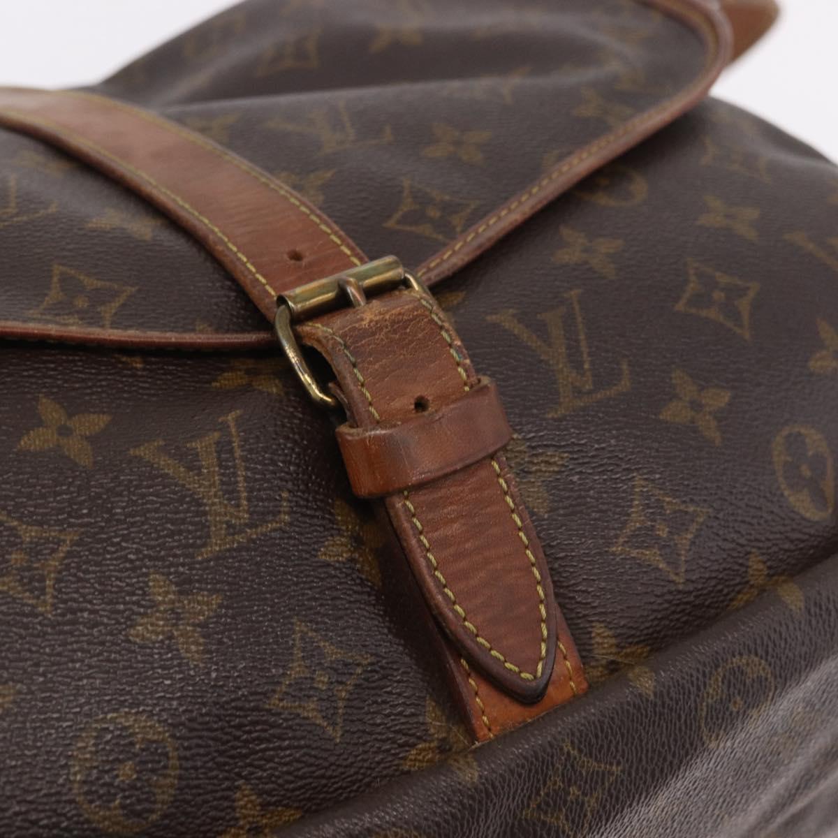 LOUIS VUITTON Monogram Saumur 35 Shoulder Bag M42254 LV Auth 184676