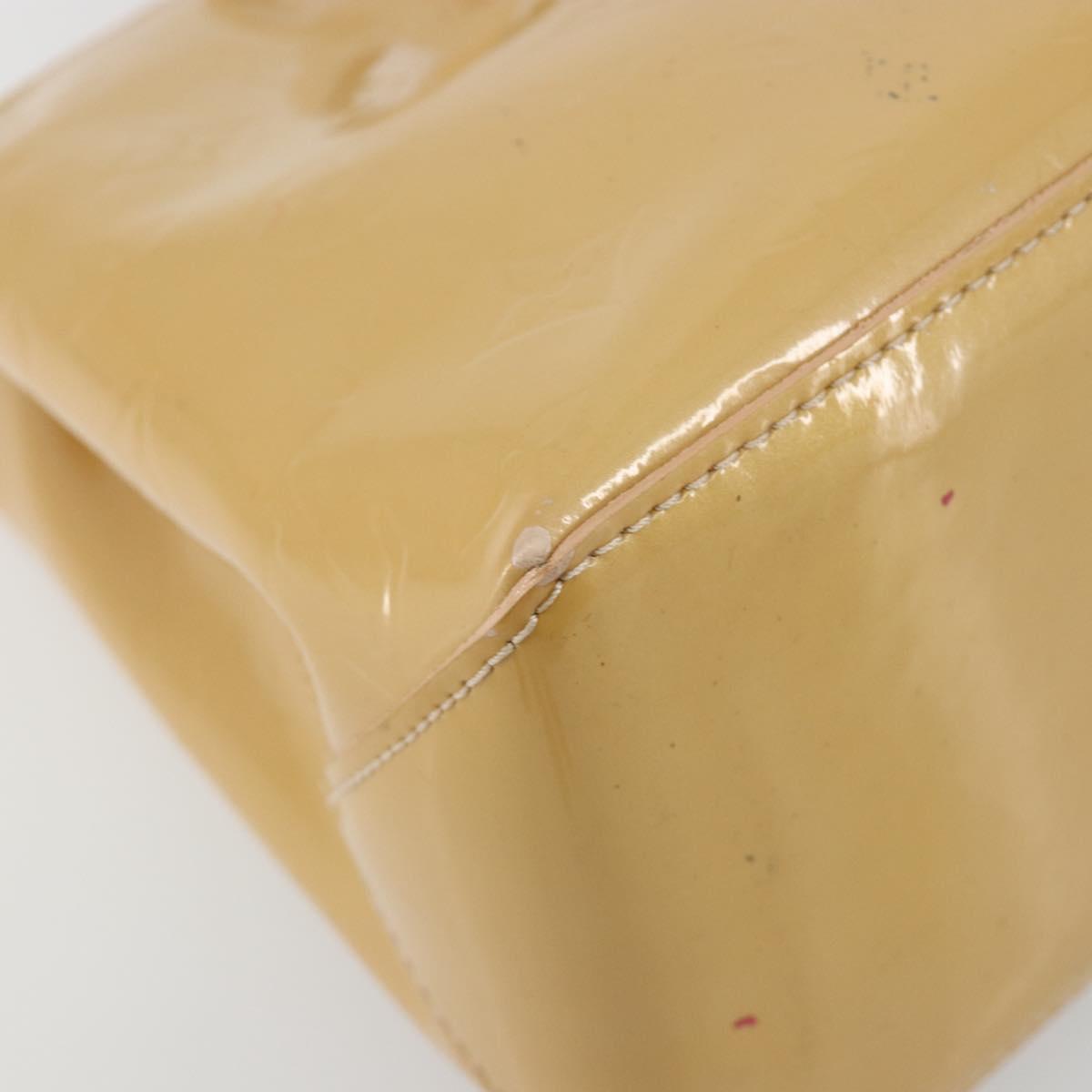 LOUIS VUITTON Vernis Wilshire PM Hand Bag Rose Flow Lantern M91642 Auth 184679