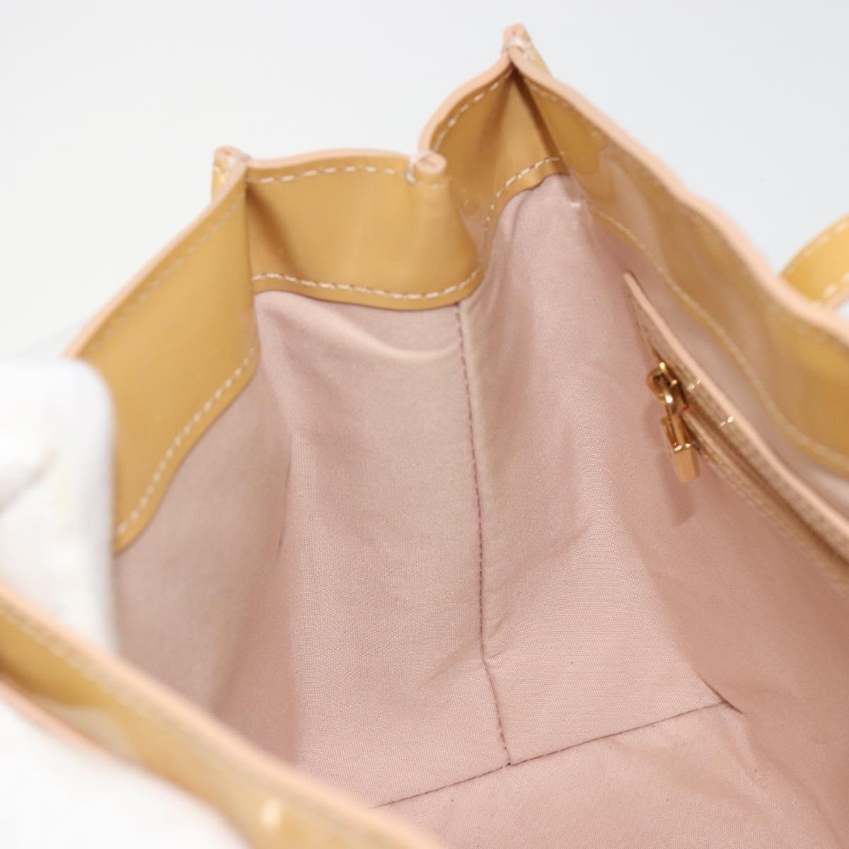 LOUIS VUITTON Vernis Wilshire PM Hand Bag Rose Flow Lantern M91642 Auth 184679