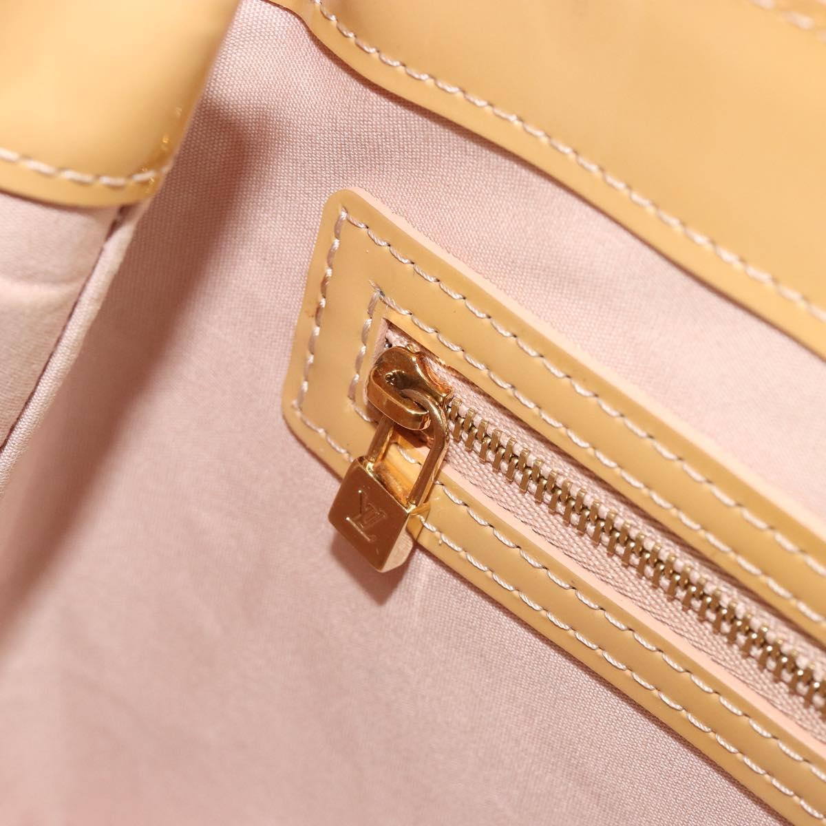 LOUIS VUITTON Vernis Wilshire PM Hand Bag Rose Flow Lantern M91642 Auth 184679