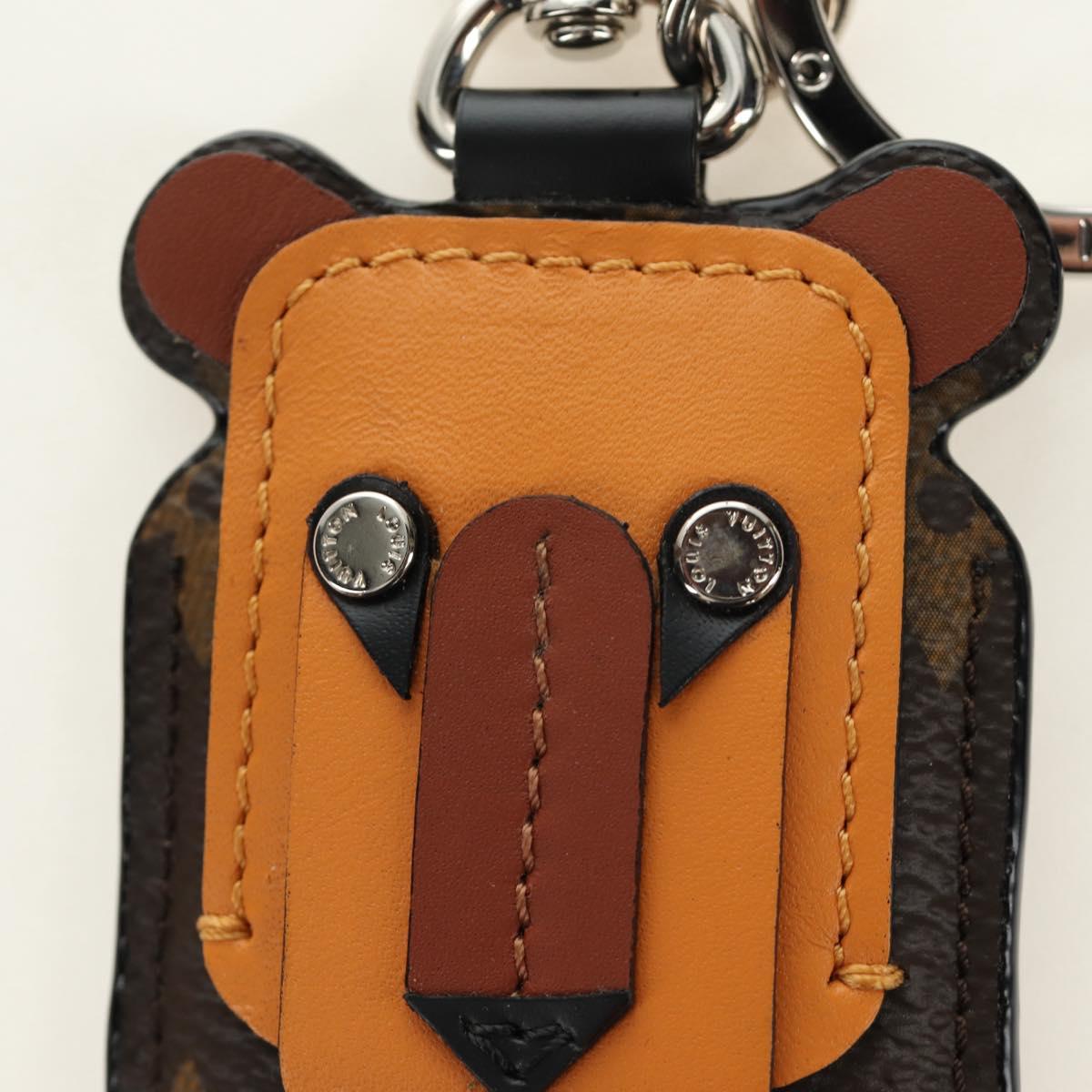 LOUIS VUITTON Monogram Porte Cles Animal Tiger Bag Charm MP1996 LV Auth 184681M