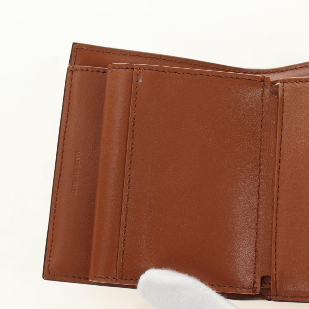 CELINE Triomphe Wallet Denim Blue Gold Auth 184693M