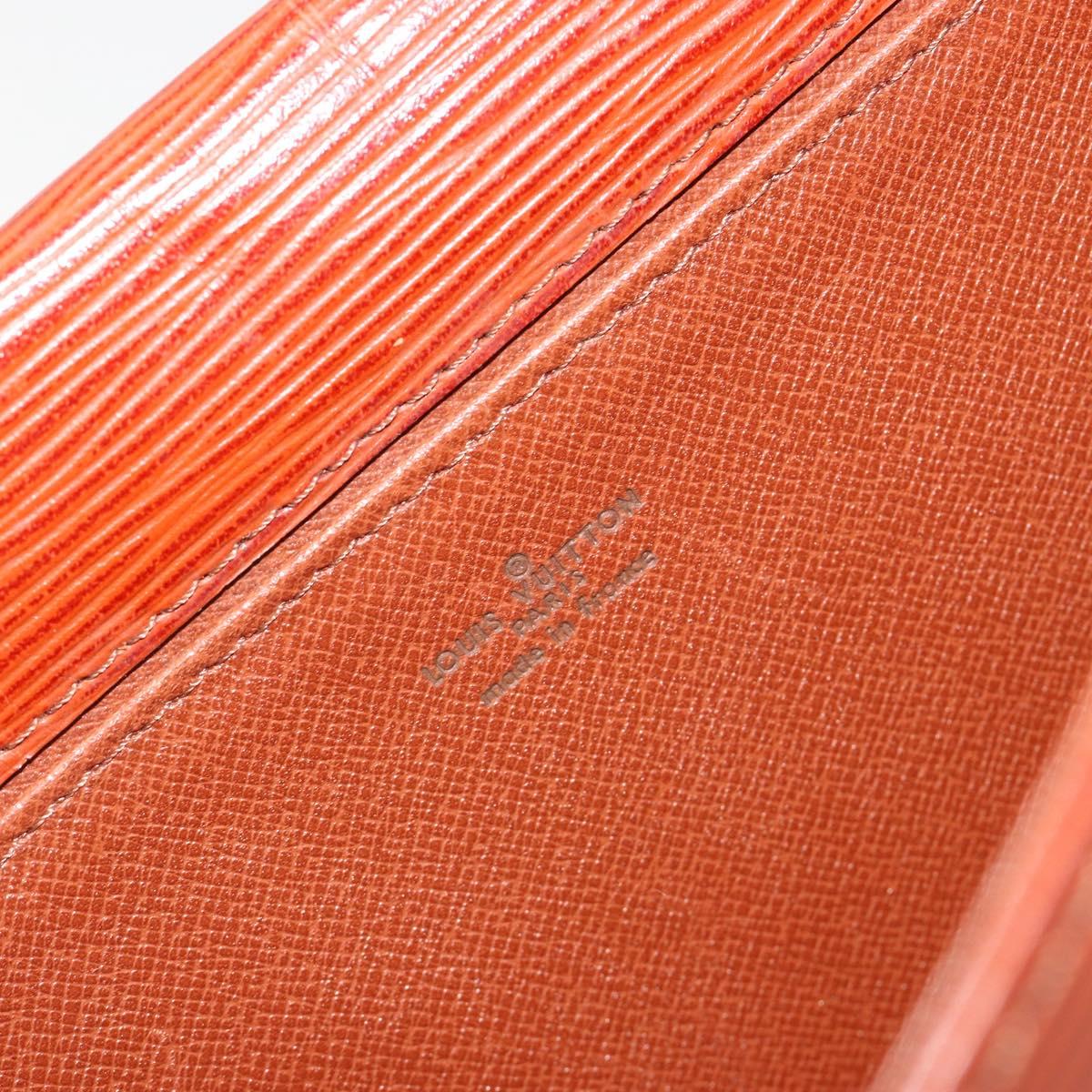 LOUIS VUITTON Epi Jena Clutch Bag Brown M52723 LV Auth 184698