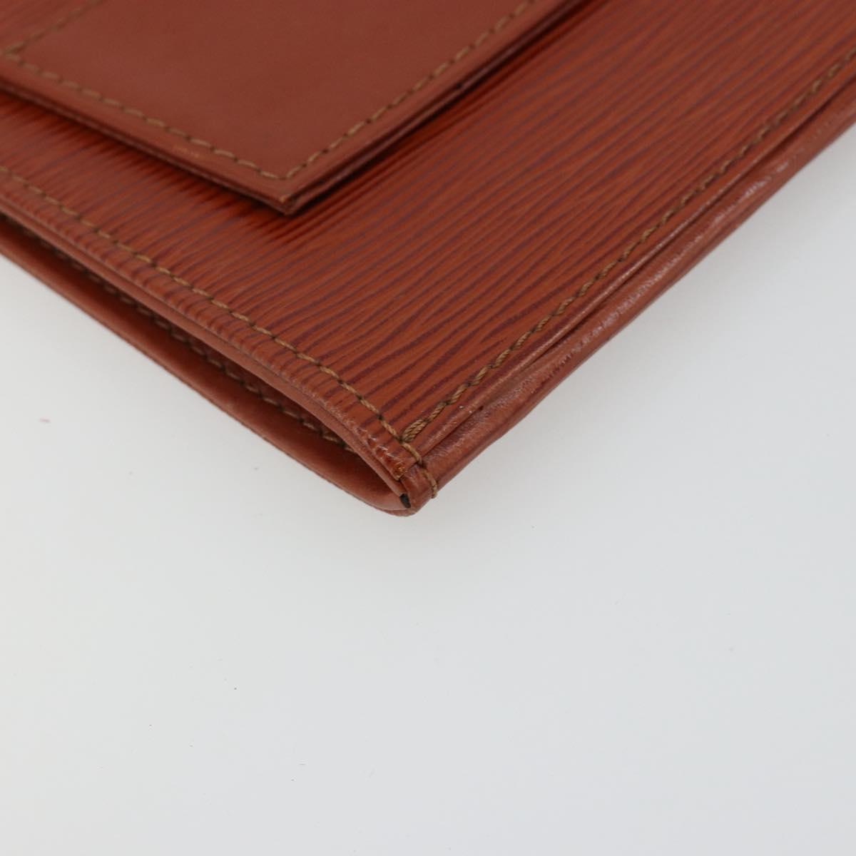 LOUIS VUITTON Epi Jena Clutch Bag Brown M52723 LV Auth 184698