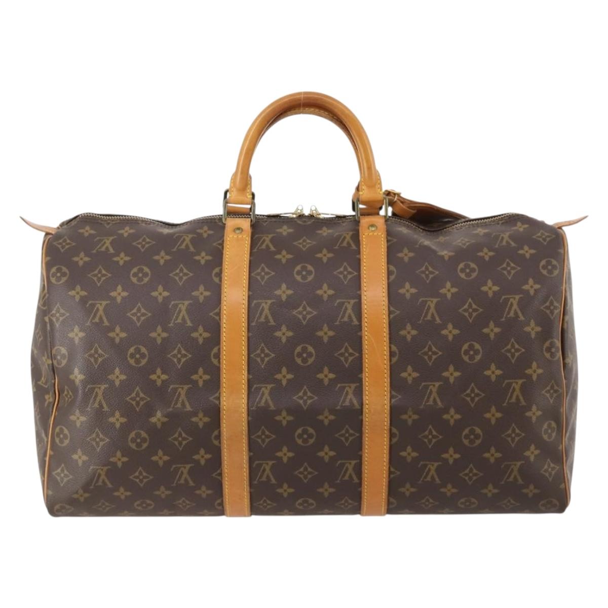 LOUIS VUITTON Monogram Keepall 50 Boston Bag M41426 LV Auth 184701A