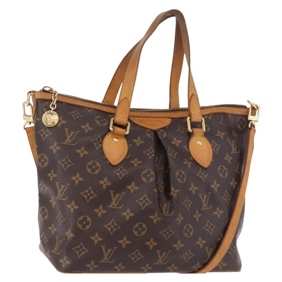 LOUIS VUITTON Monogram Palermo PM Tote Bag M40145 LV Auth 184702