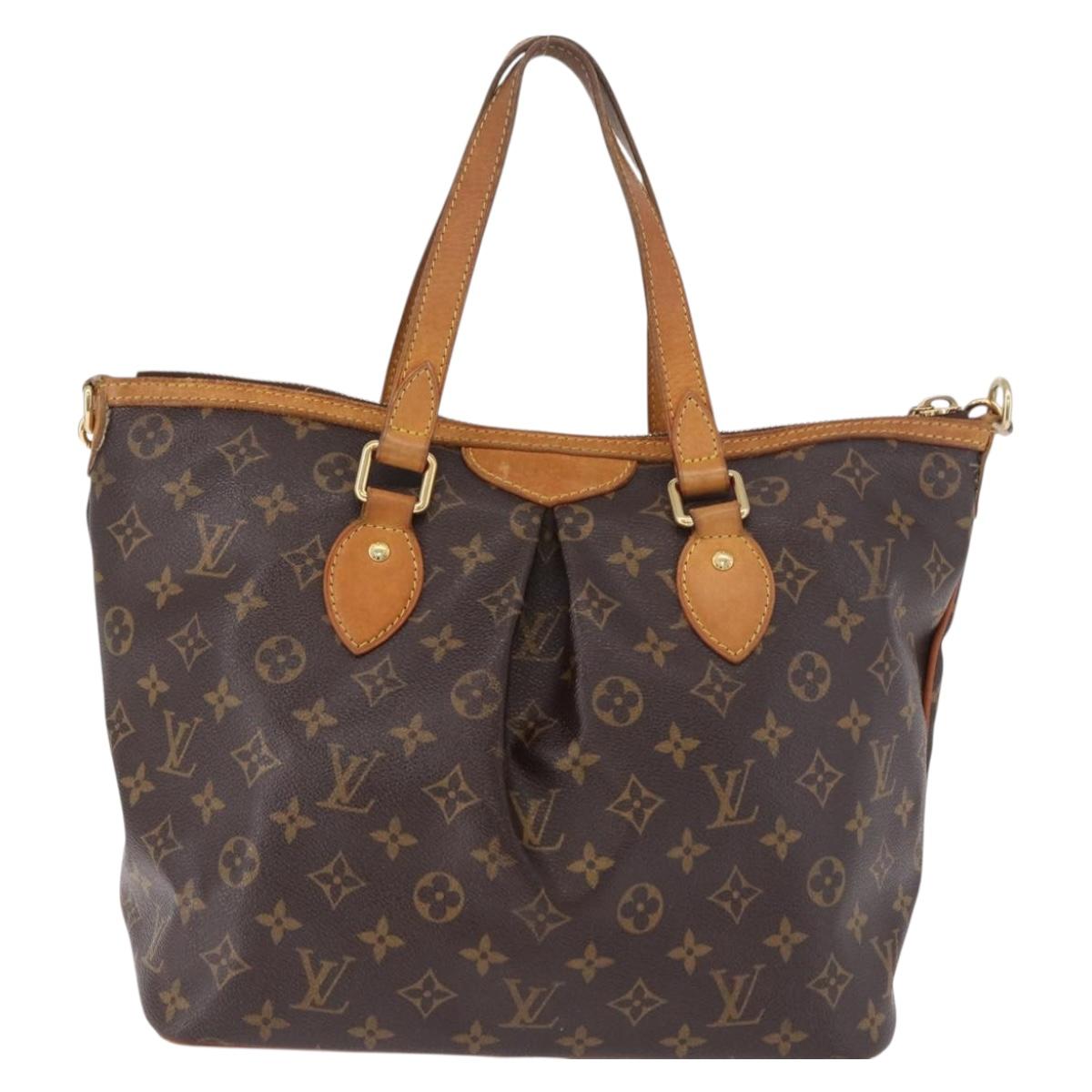 LOUIS VUITTON Monogram Palermo PM Tote Bag M40145 LV Auth 184702